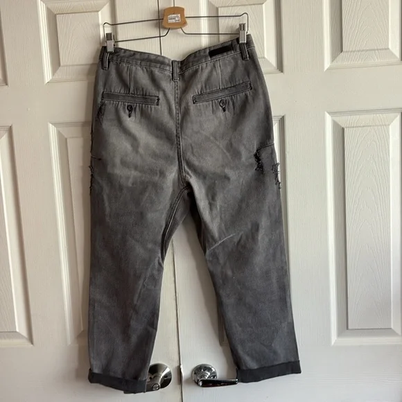 •One Teaspoon Distressed Gray Chino Denim Jeans - Picture 8 of 12